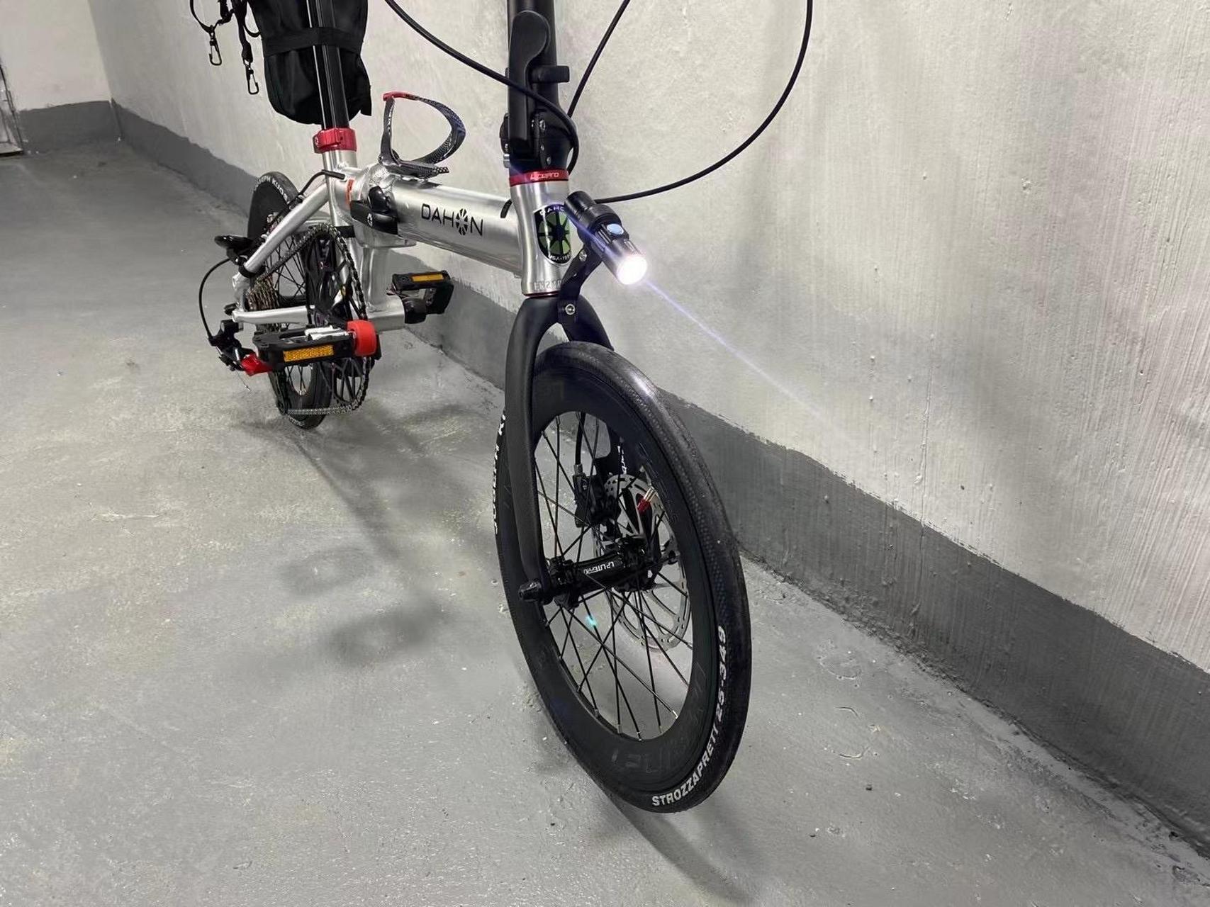 大行dahon 16寸折叠自行车 349爆改版  92车架采用原色拉丝银镀清漆