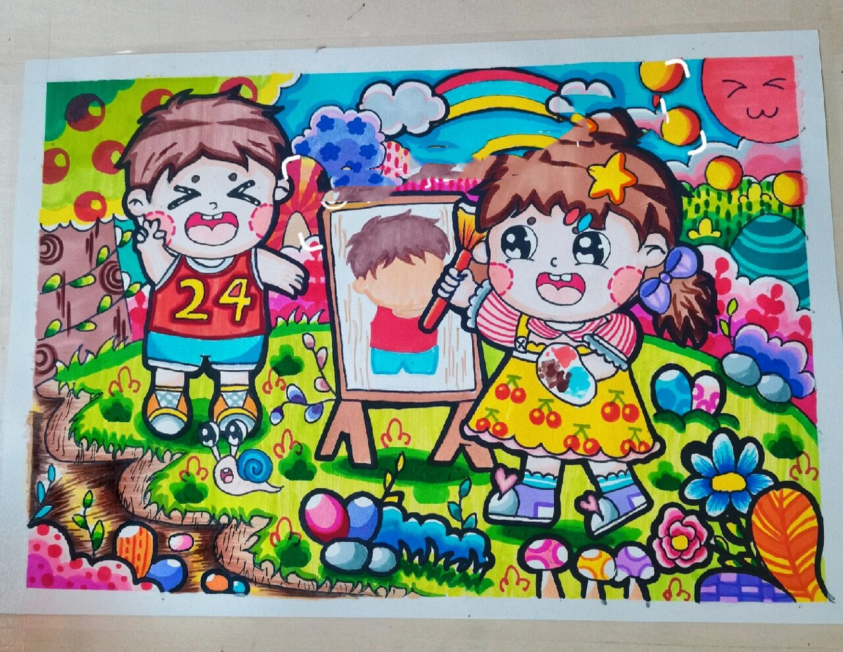 《我的梦想》《我是绘画小能手》儿童主题画