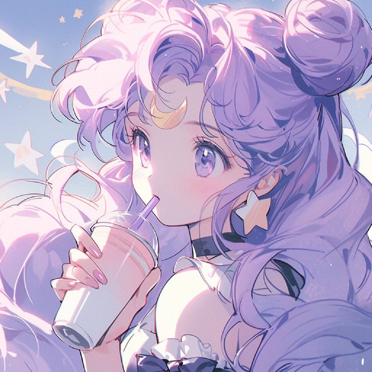 女生动漫头像系列36|紫色系美战纯享版 之前蓝色系美战私信里,有好多