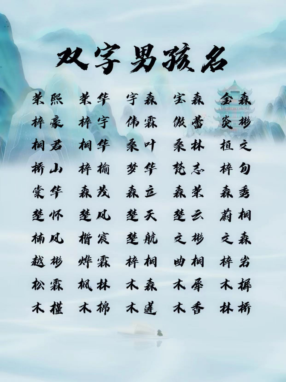 八画木字旁吉祥的字图片