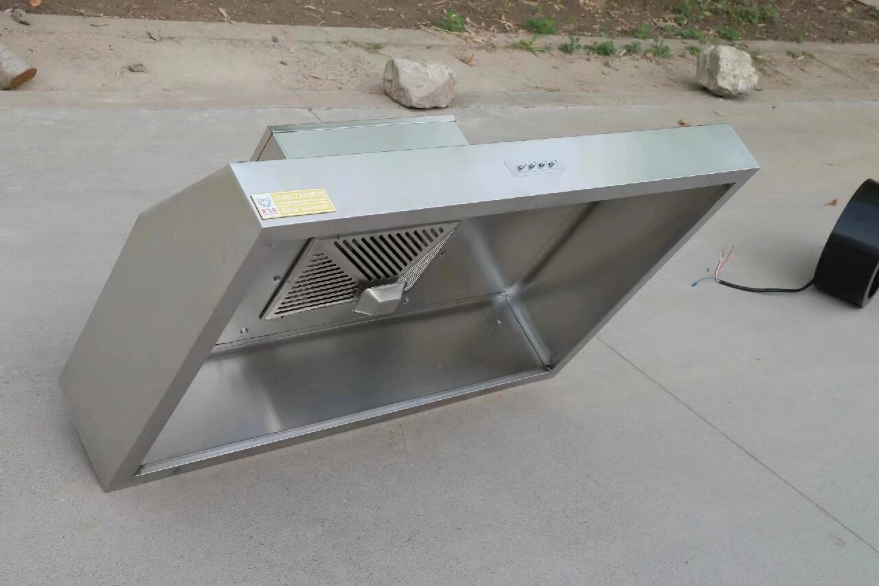 商用大吸力油烟机烟罩一体机油烟净化一体机 商用不锈钢排烟罩 饭店抽