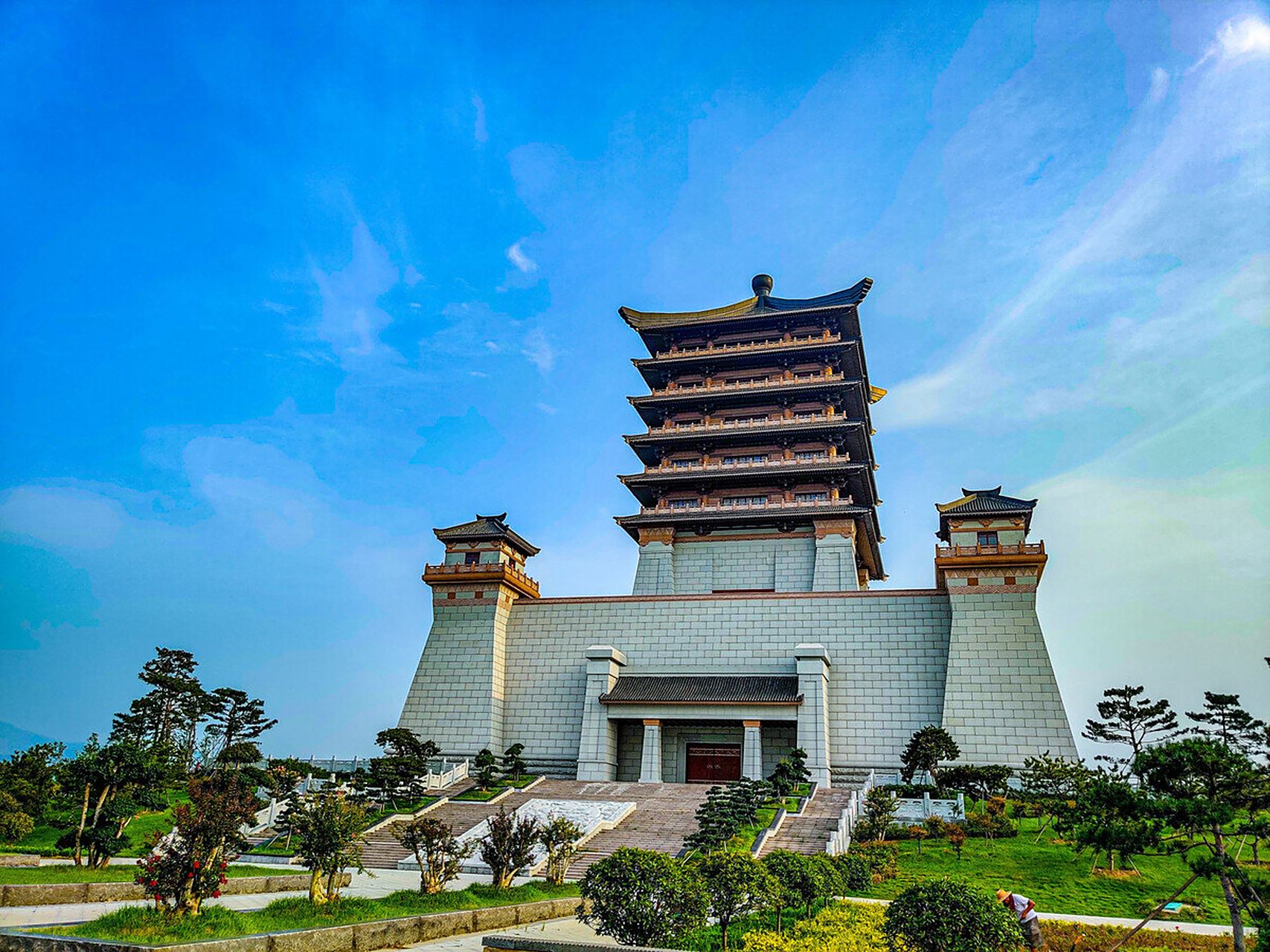 泰安观汶阁,又名望岳楼. 泰城东南,汶河北岸,有古城旧县.