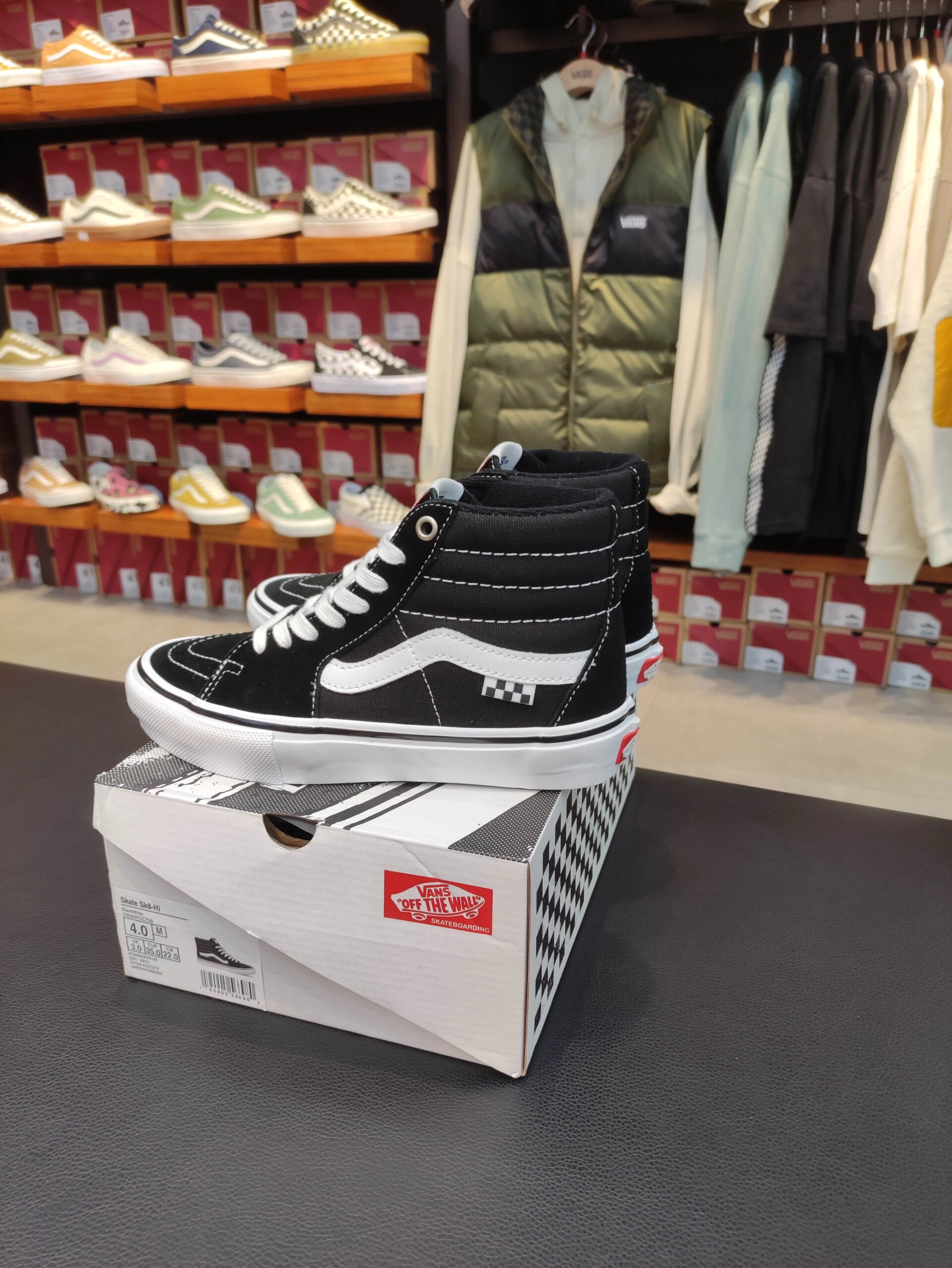 vans skate sk8-hi黑色职业滑板鞋滑板