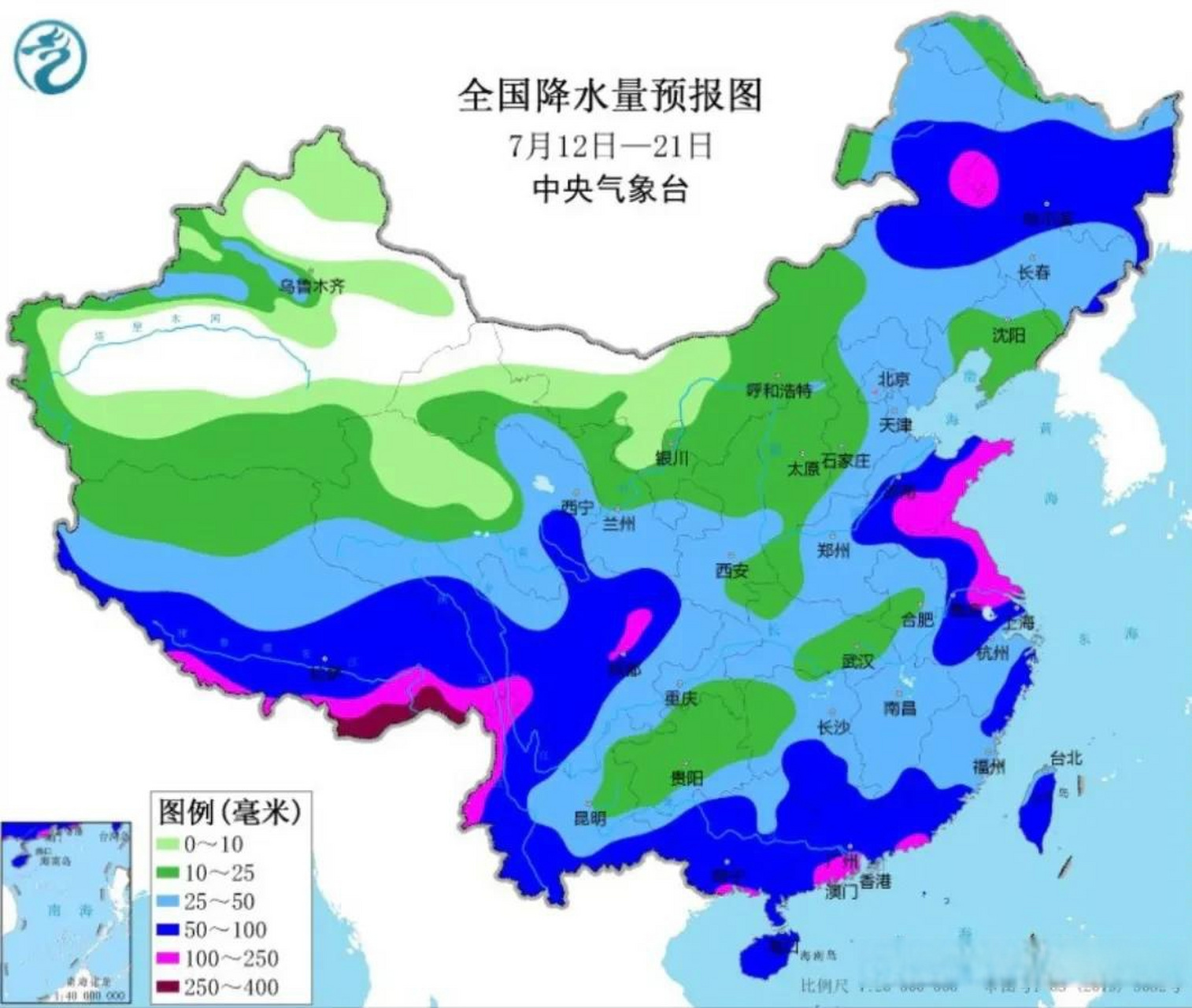 未來十天全國中期天氣預報:東北黃淮迎較強降雨,華東華南臺風來襲