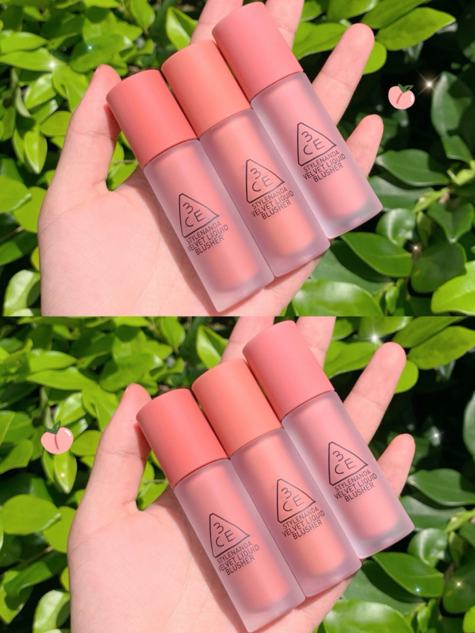 3ce新品液体腮红! 太喜欢就都入了! 拍了个全试色 方便大家看嘻嘻!