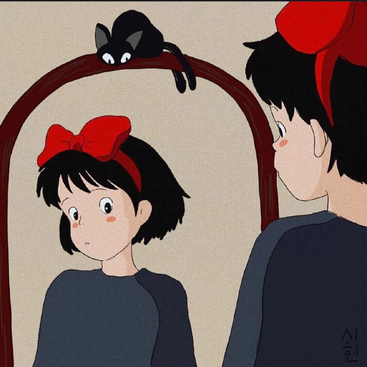 宫崎骏图片第二弹! 《魔女宅急便》琪琪和吉吉99