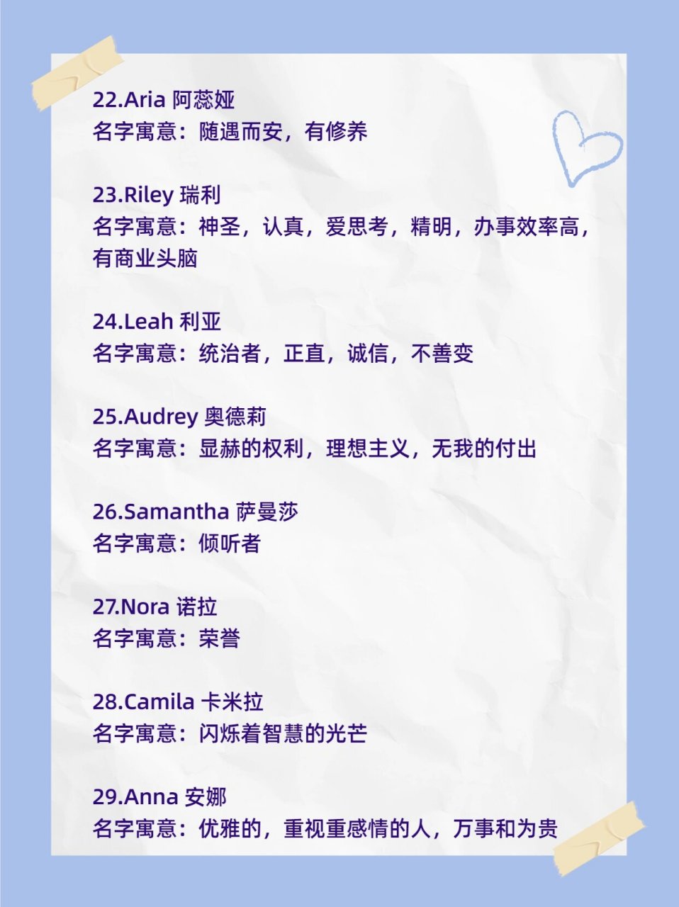 好听的英文名(女生版)小众又高级!