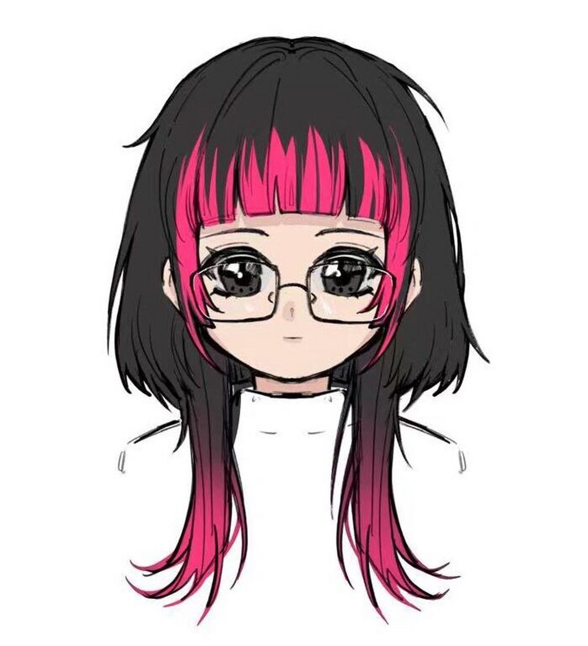 左滑看我的水母头挑染加渐变染成果 第一次染头,想着要染就来个大的