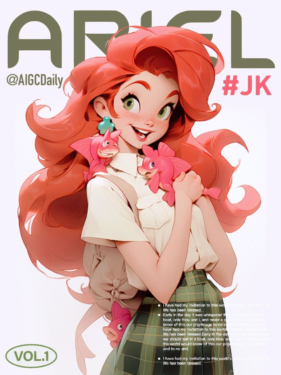 爱丽儿公主jk穿搭秒变校园女神!