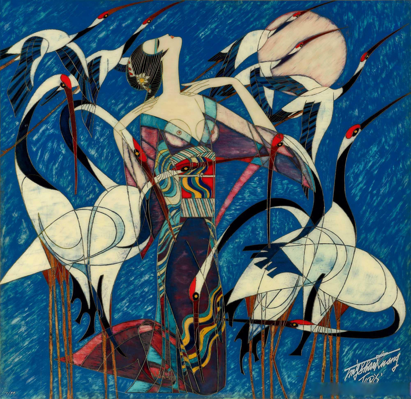 画家丁绍光人物画