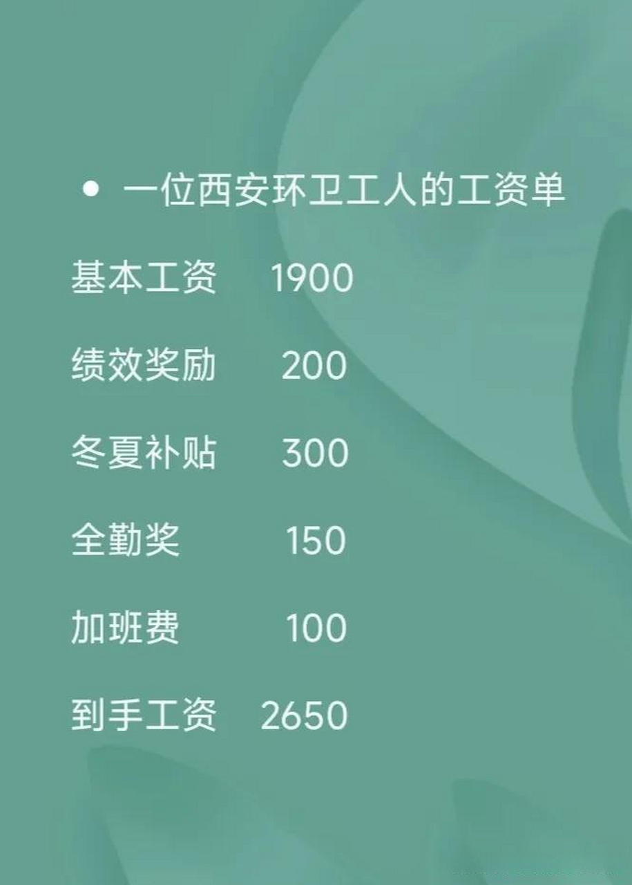 无意中看到西安环卫大叔的工资单,我整个人都惊呆了!