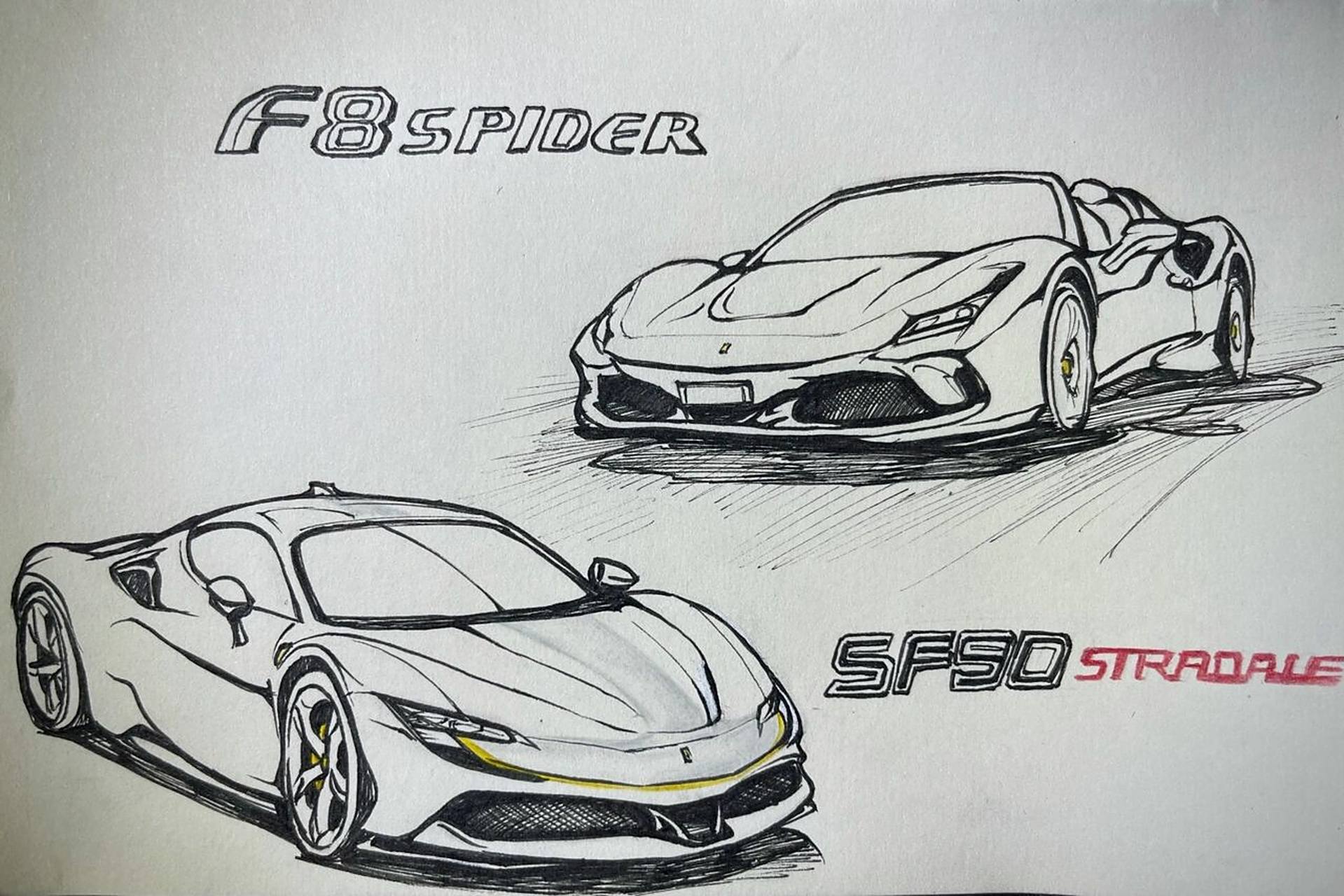 画画跑车 sketchbook上的摸鱼