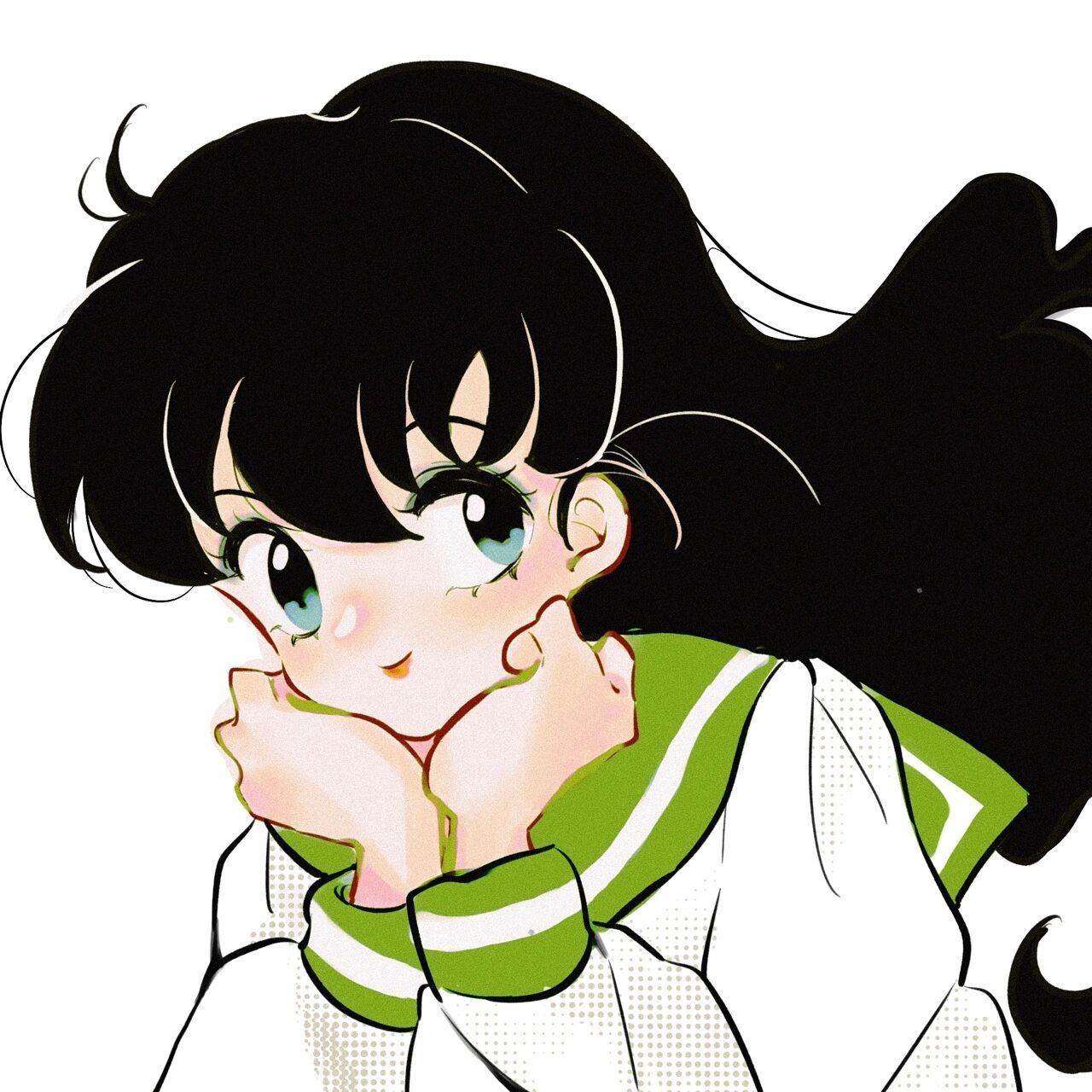 犬夜叉|戈薇头像 多图   画了两天 激情为爱发电 女鹅太可爱了!