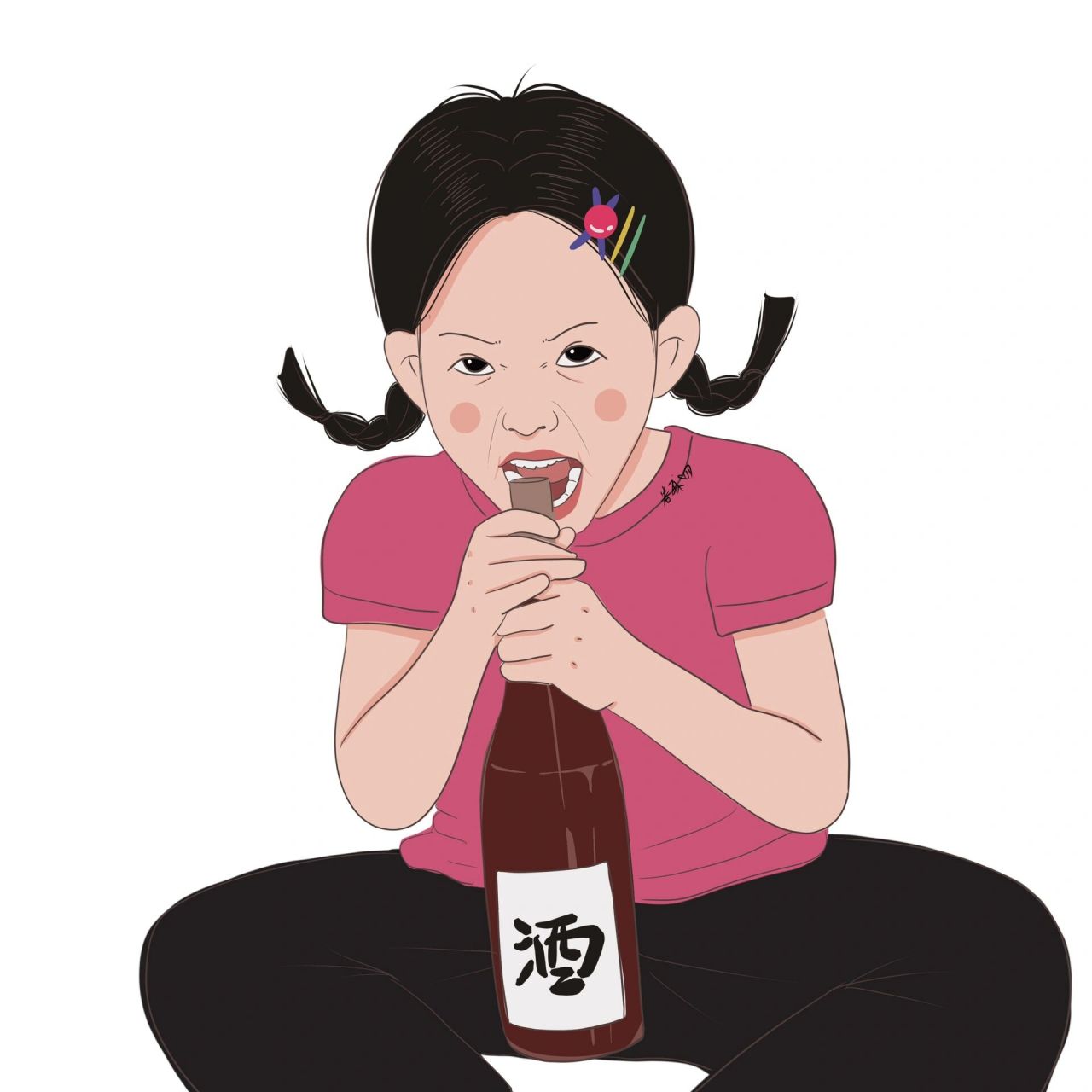 插画 | 头像 | 喝酒喝到醉,荣华又富贵 图片92二改92商用92去