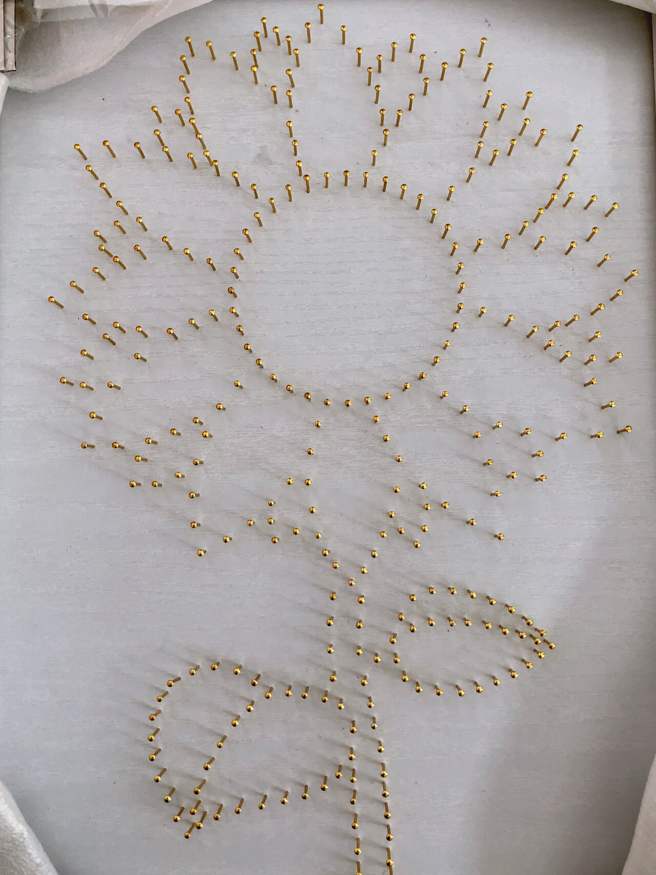 钉子画——向日葵🌻 幼师的暑假小任务完工✌🏻 第一次做钉子画