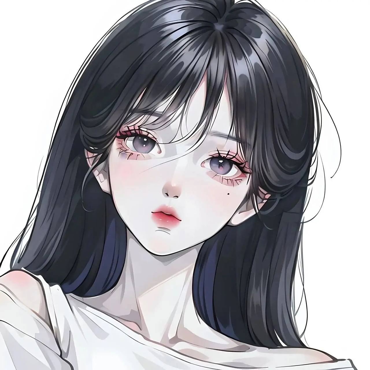 黑长直小姐姐yyds·温柔御姐女生头像              图片由mewxai生成