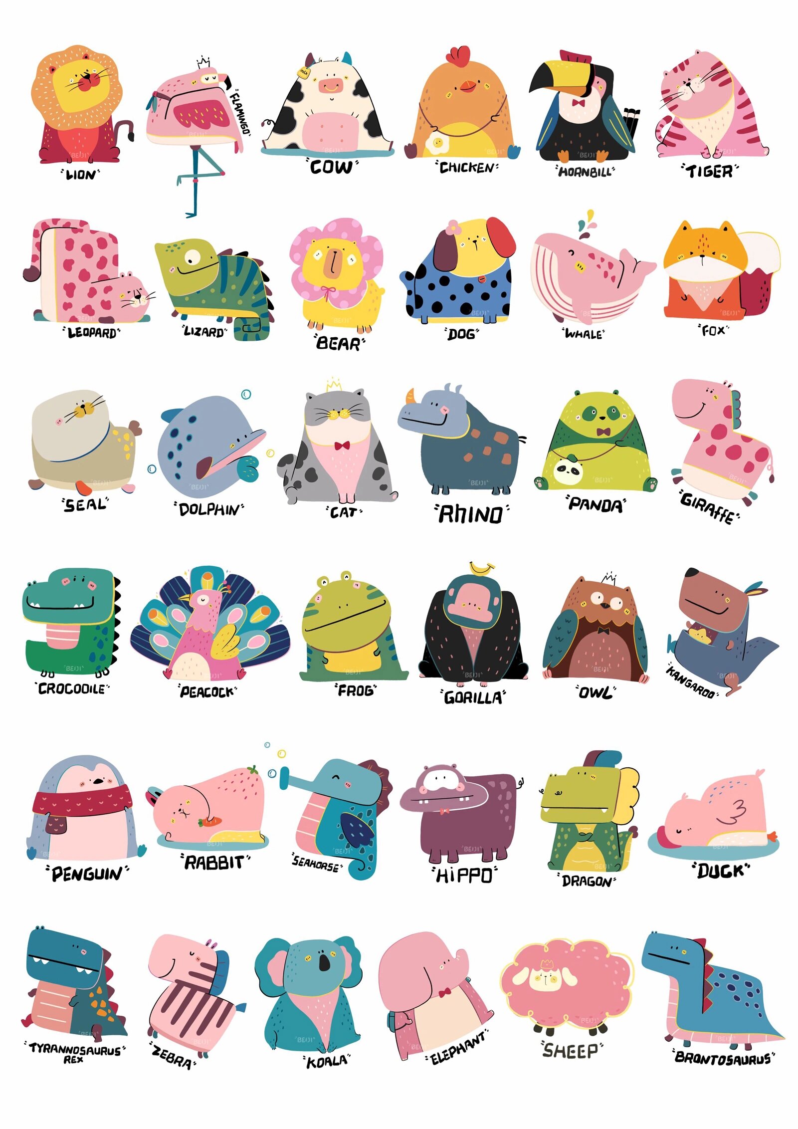 … 希望有你们喜欢的款💗 卡通动物图案 卡通