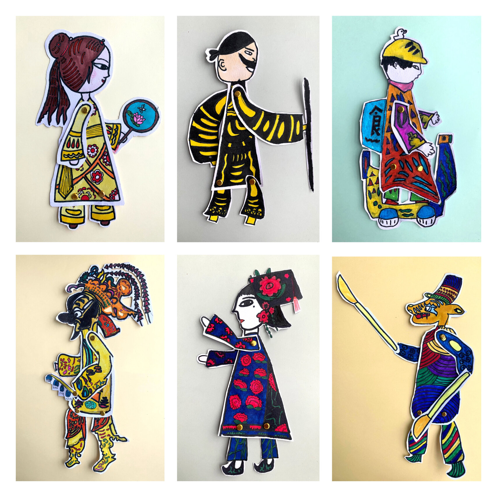 04|五年级美术课 皮影 学生作品(三)03 浙美版 五年级下册98