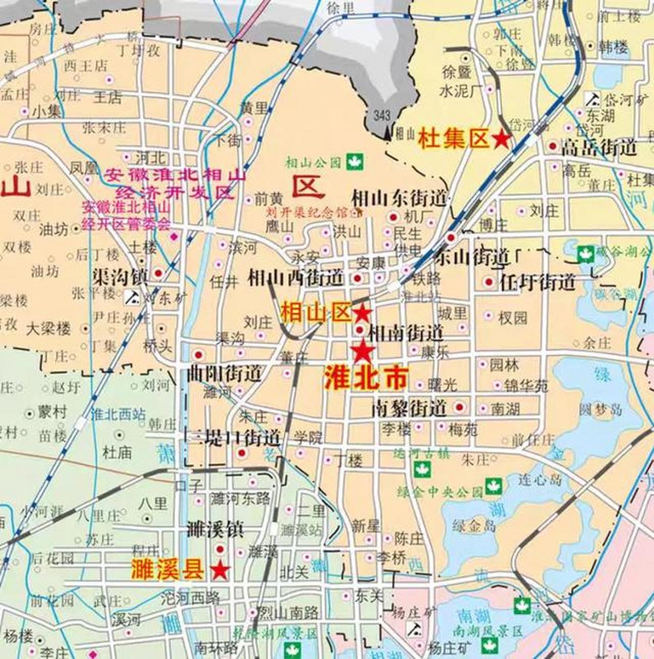 淮北相山公园路线图图片
