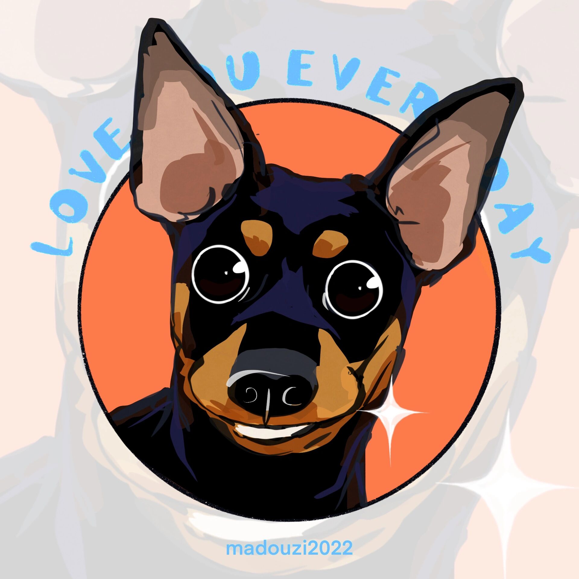 procreate | 小鹿犬 今日小乖