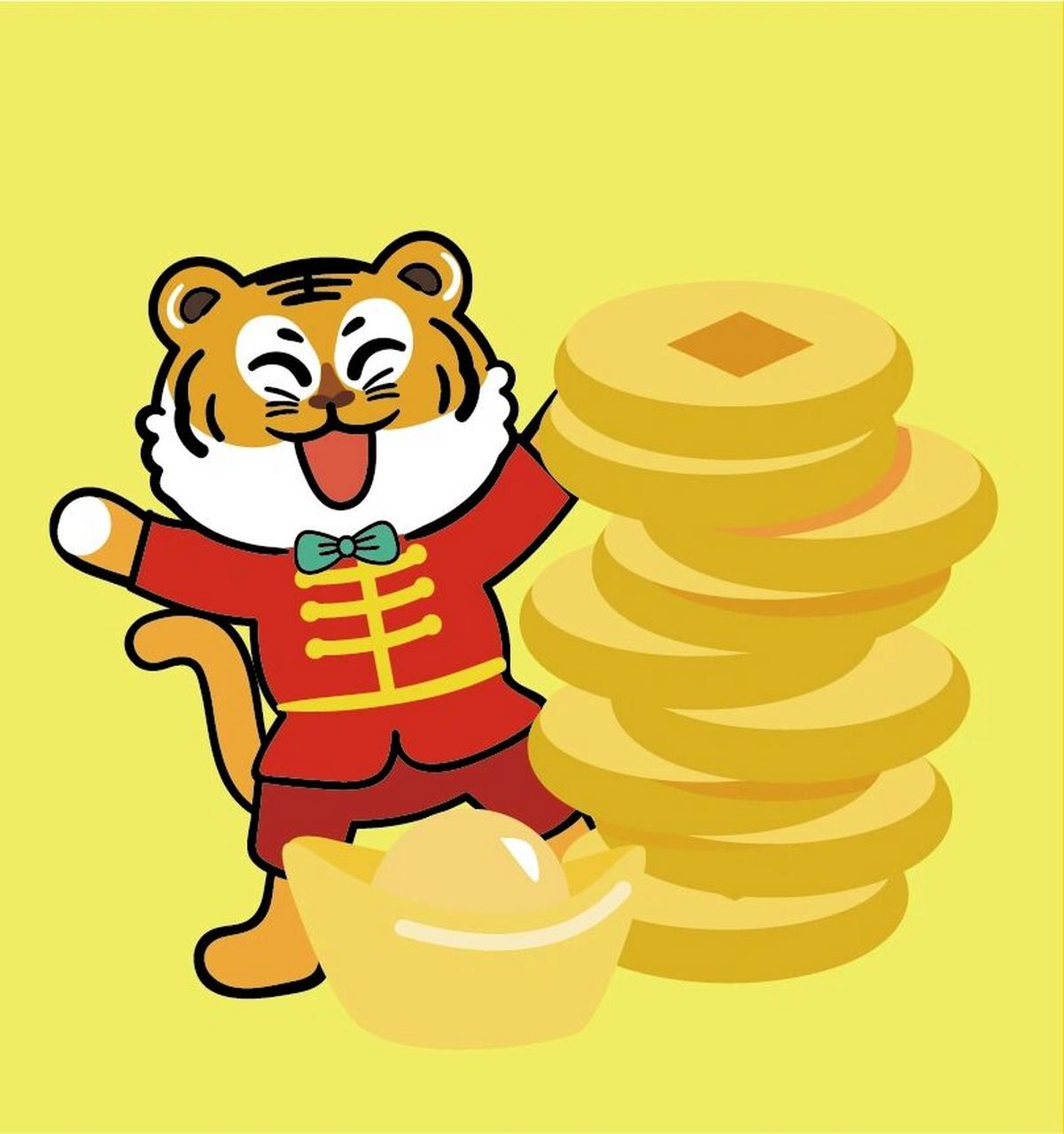 小老虎卡通可爱形象ip 表情包 哆啦虎——微信表情包可下载 谢谢喜欢