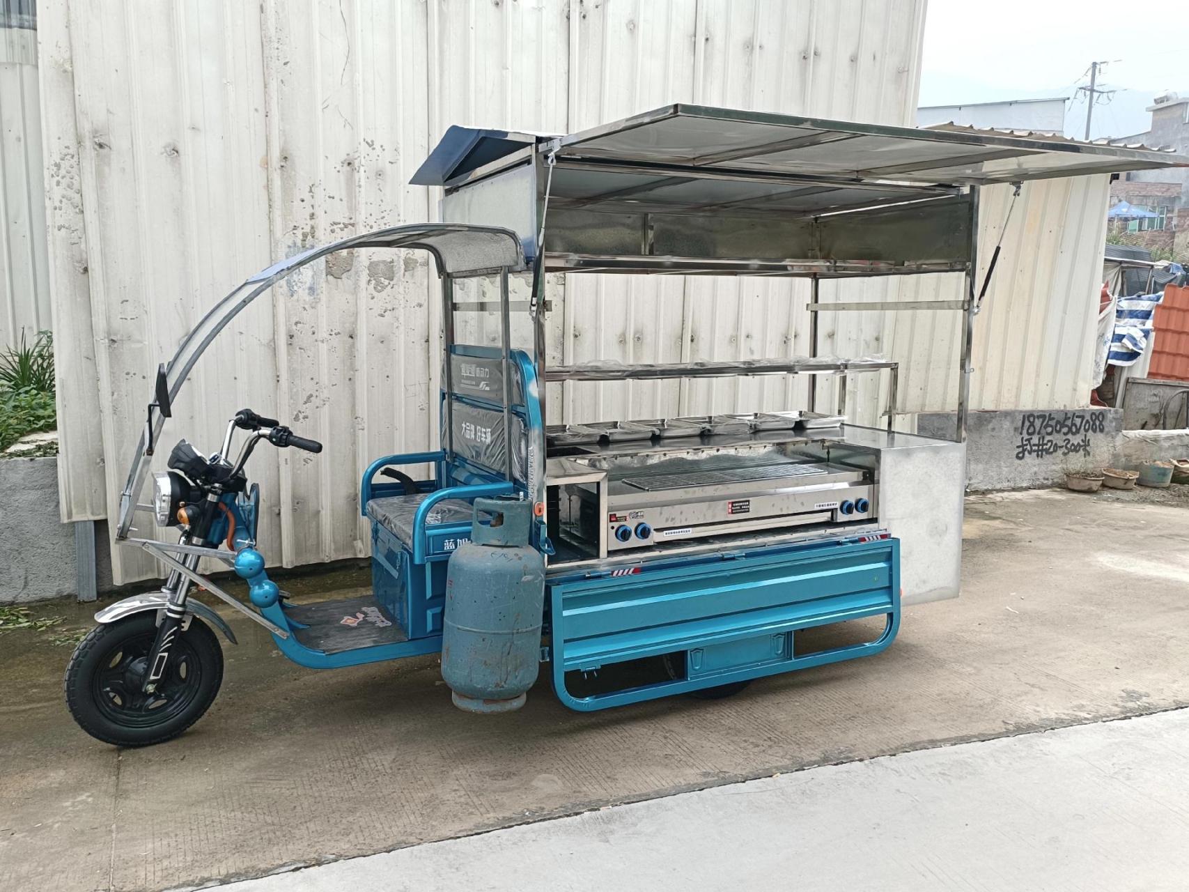 烤面筋小吃车,电动烤面筋餐车