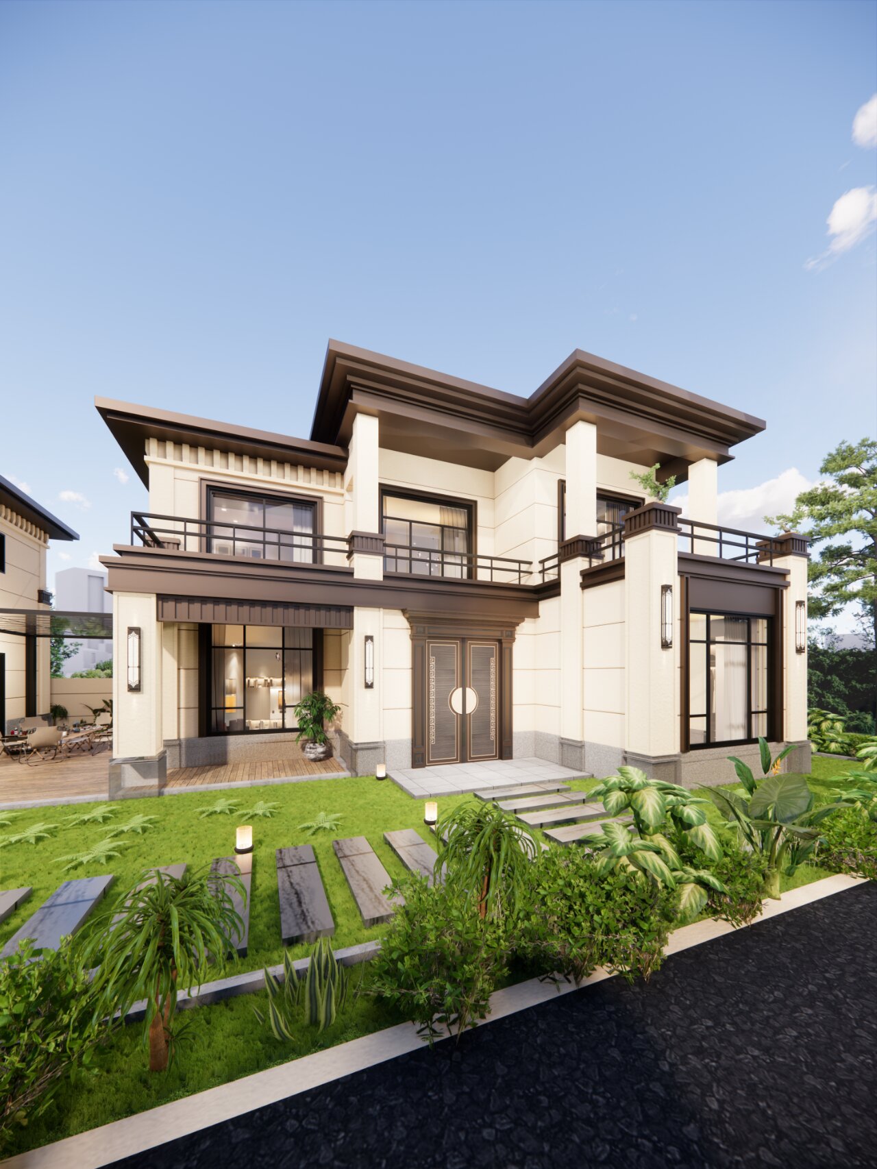 坐标//重庆大足  双拼别墅 总建筑面积:506㎡ 建筑层数:2f 结构形式