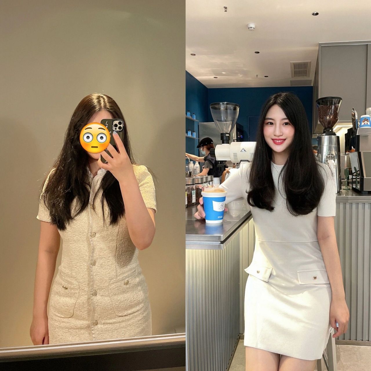 瘦了15斤对比图/像变了一个人/梨形身材减肥  本来想减到20斤才发的