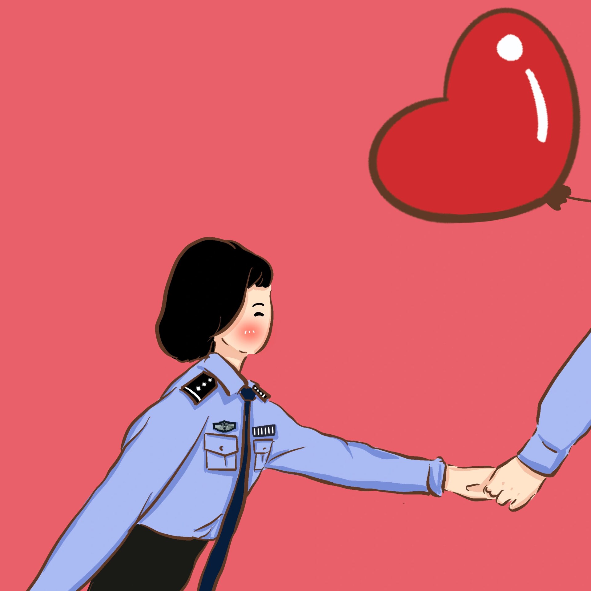 警察七夕情侣头像来啦