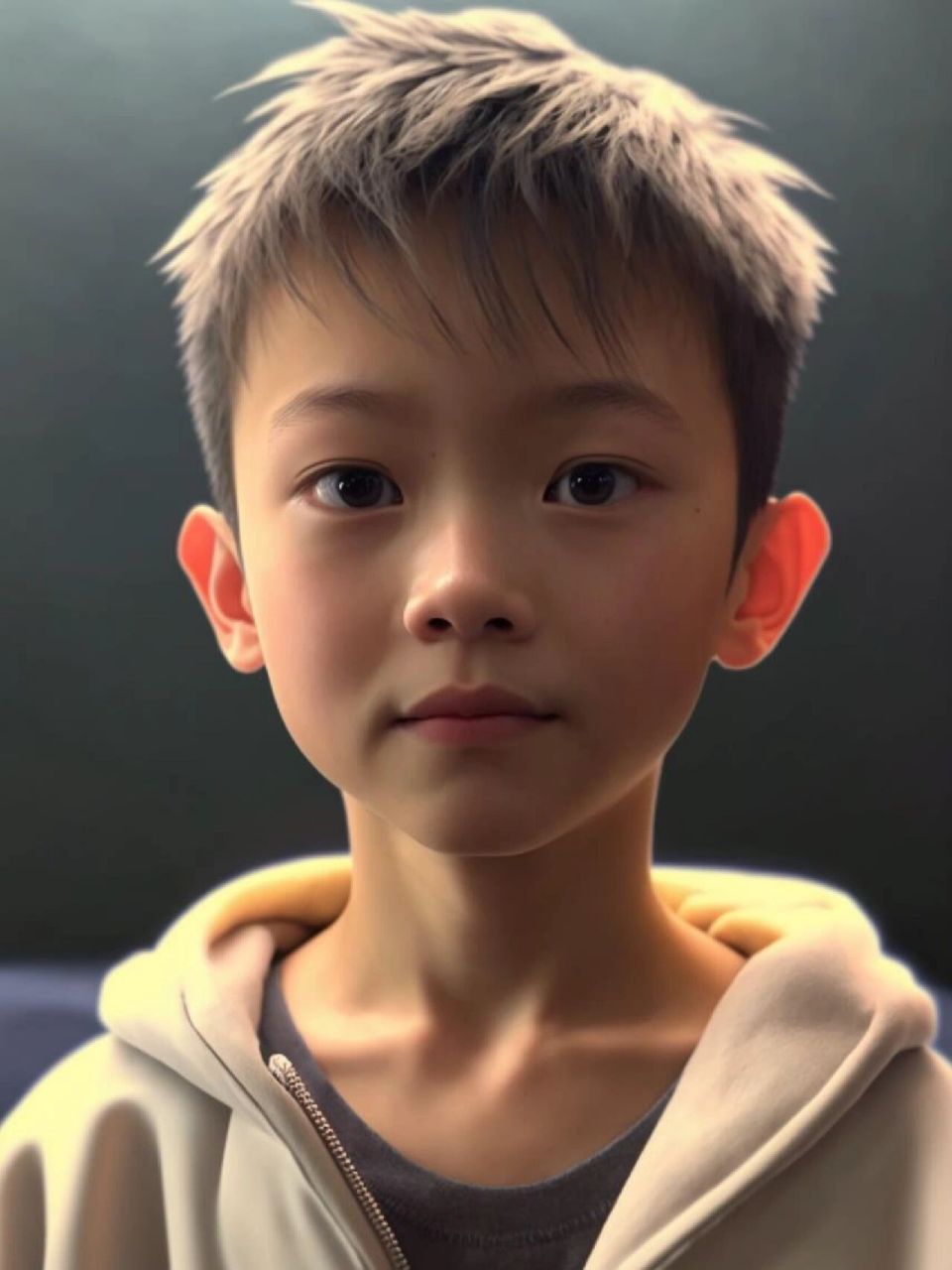 可爱的小朋友 这是以真人为原型,做的一种类似写实风格的头像.