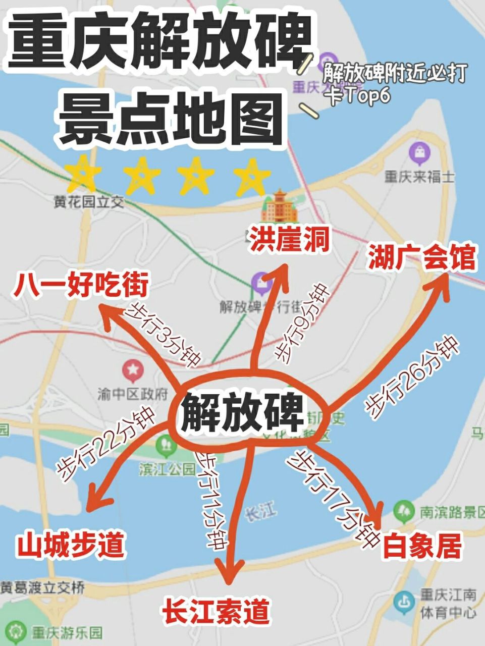 很多来 旅游的游客住宿吃饭基本在解放碑,今天的重庆攻略整理了解放碑