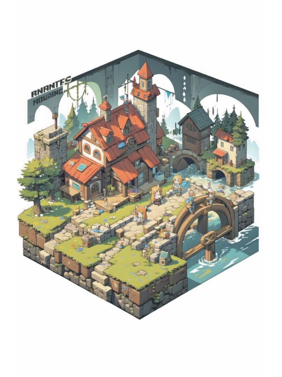 stable diffusion|像素风格-微缩场景 模型:cetusmix_codaedition