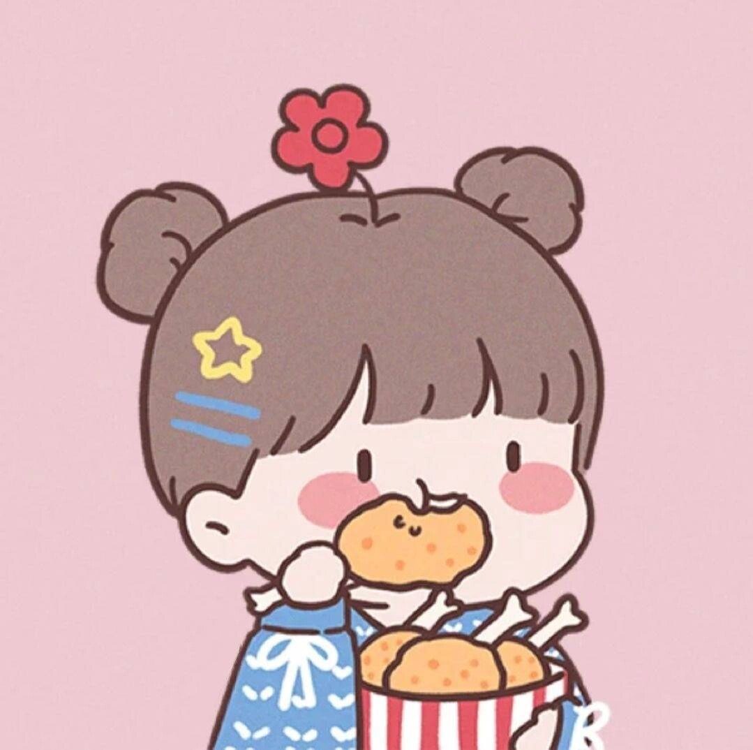 超可爱吃货女生头像 女孩子就是逛吃逛吃😉 毕竟爱吃饭饭的女生最