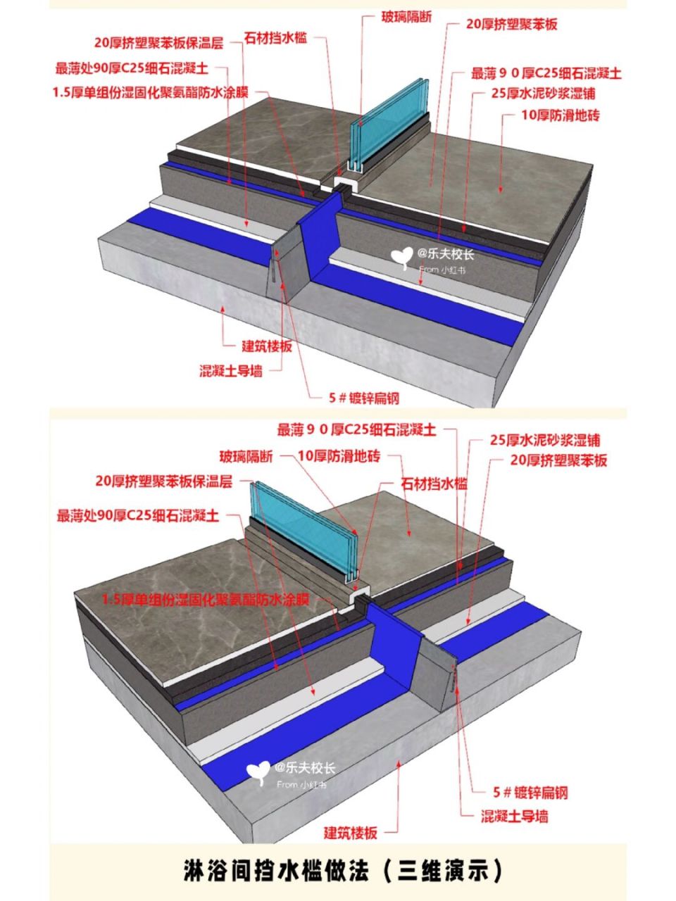 淋浴房挡水条安装图解图片