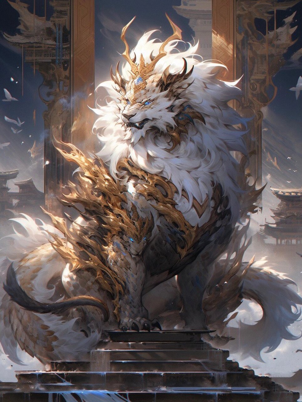 犼 [hǒu]传闻是龙族的克星7515|山海经·系列 犼,俗称为望天吼