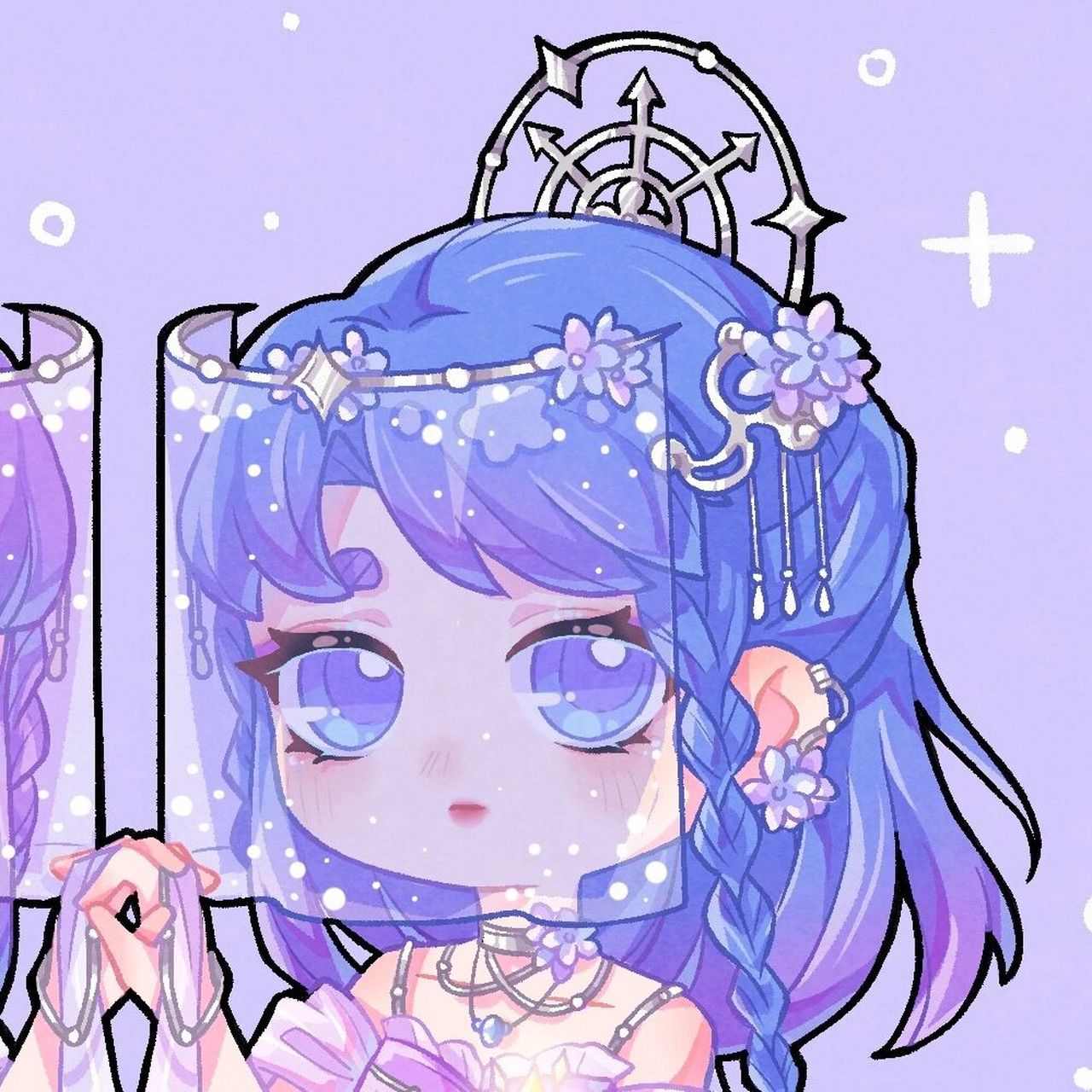 花朵拟人|q版|蓝星花 蓝星花的q版拟人来啦 78蓝星花78花语:互信