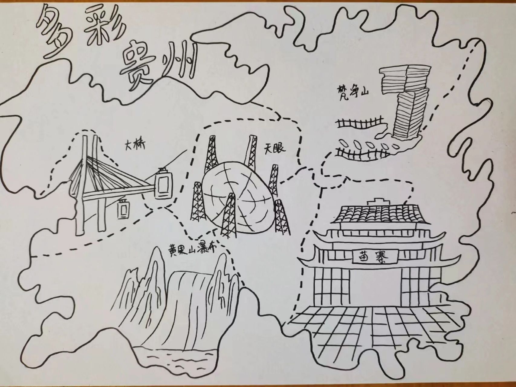 贵州简笔画图片