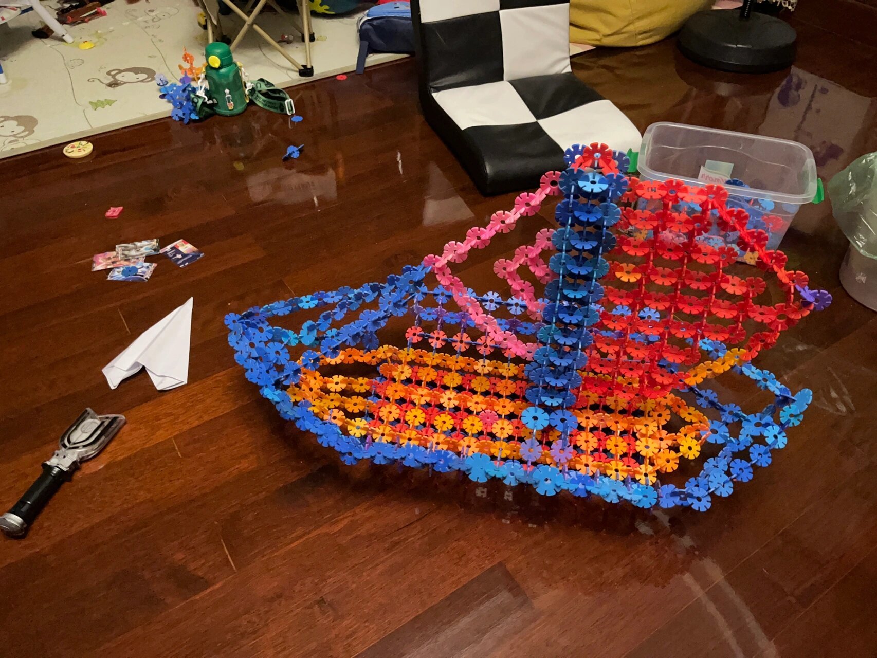 雪花片之帆船轮船 大拇指好疼