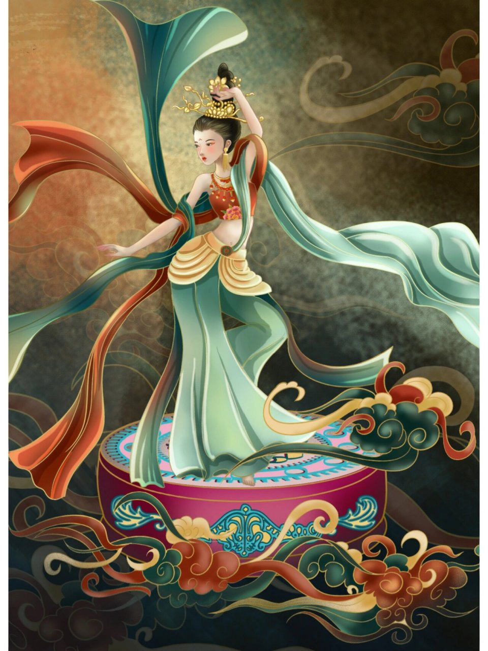 飞天人物图片敦煌壁画(飞天人物图片敦煌壁画大全)