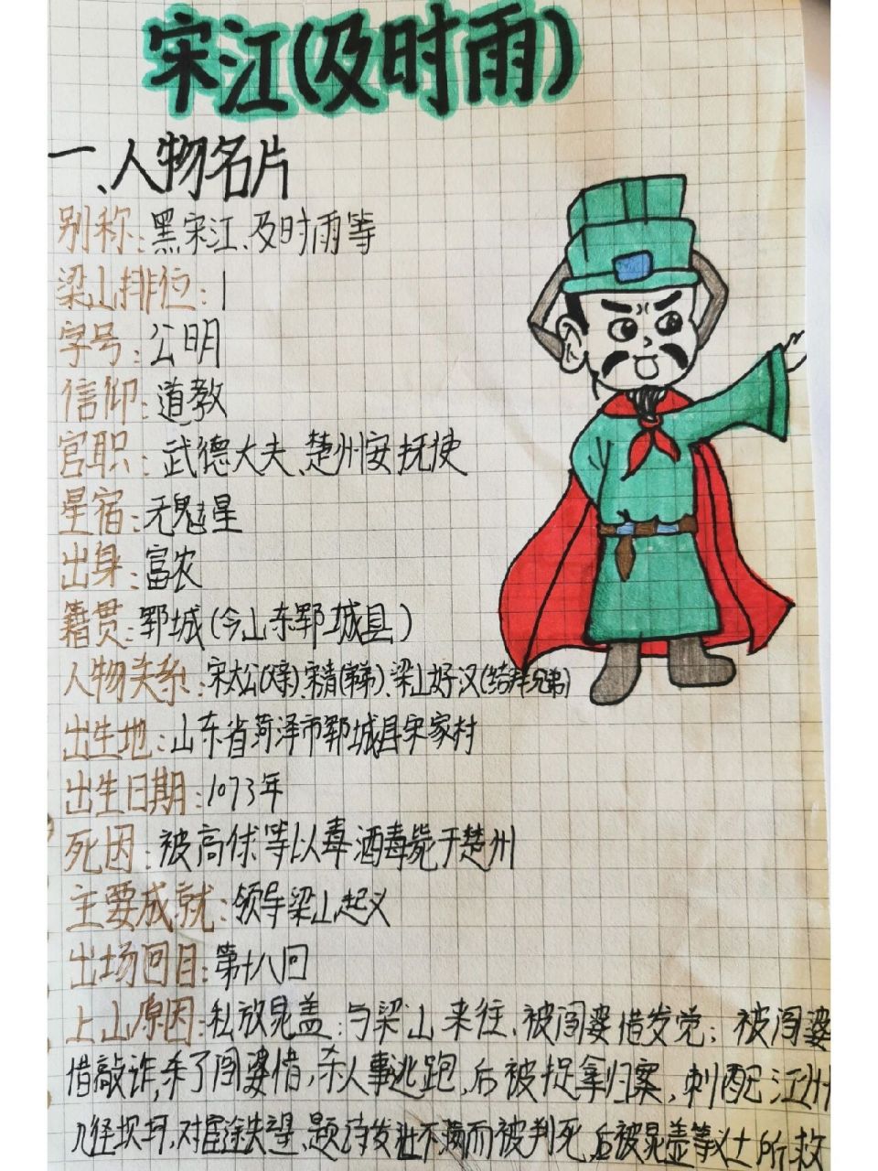 水浒传好汉卡制作图片