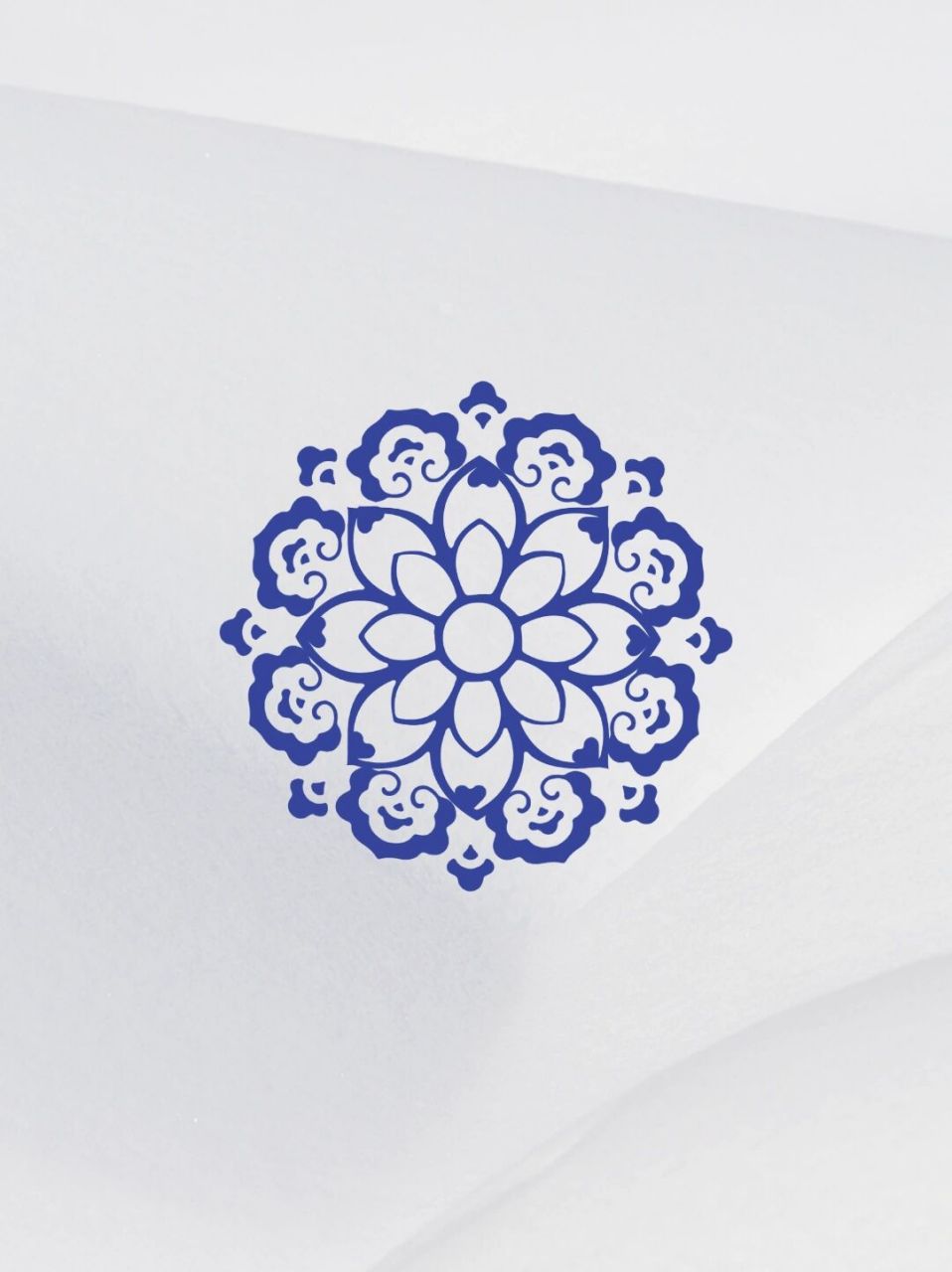 青花瓷花纹简单 素材图片