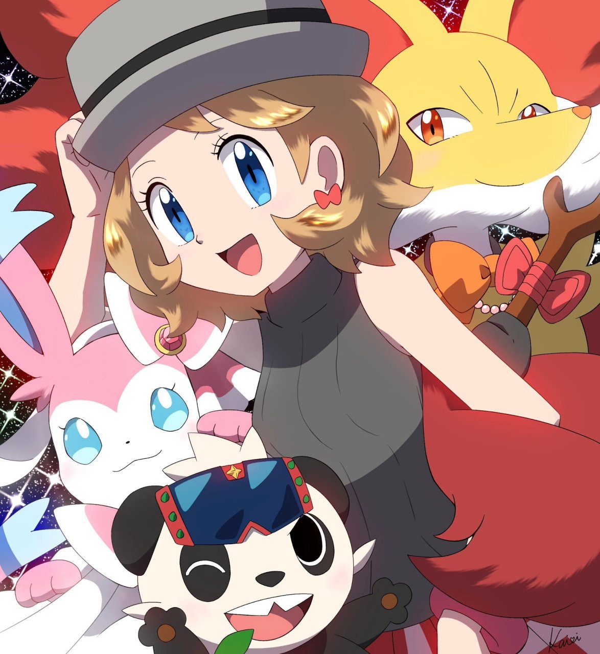 莎莉娜和小智 画师:cryatal_pk314 takeko0223 676767