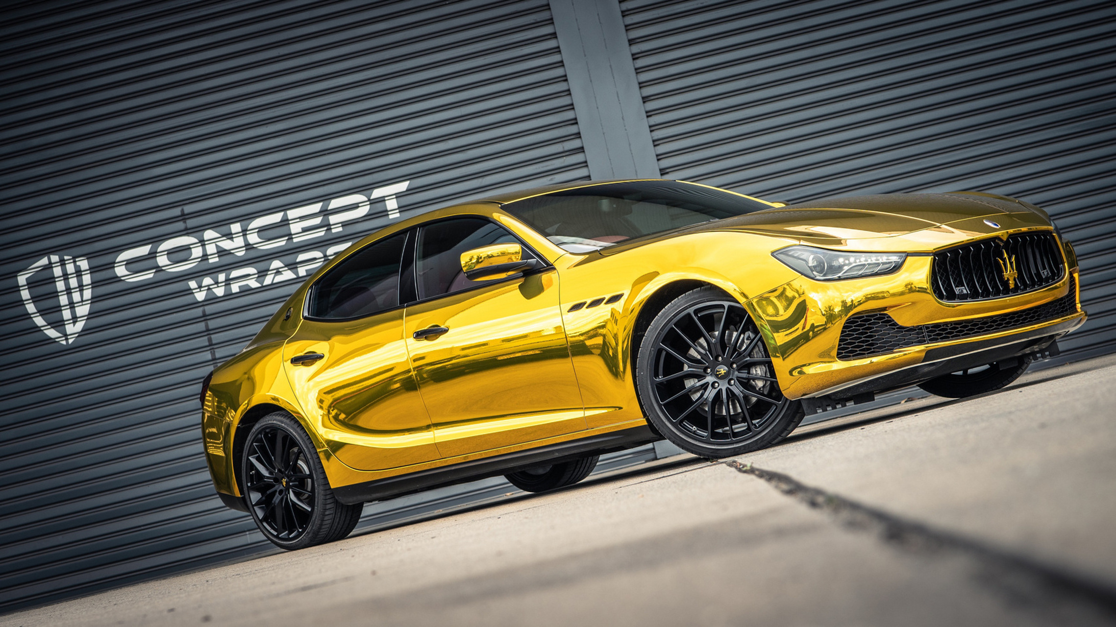 改色贴膜 玛莎拉蒂吉博力 拒绝74低调 就是要做街上最耀眼的那块