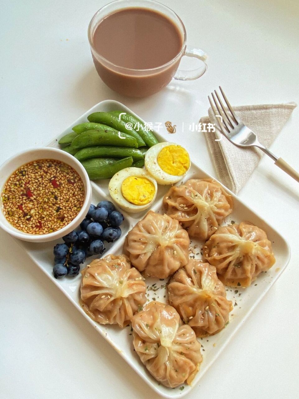 今日份中式早餐,可满足了97 - 鸡肉蒸包(附做法) 水煮鸡蛋04 甜豆