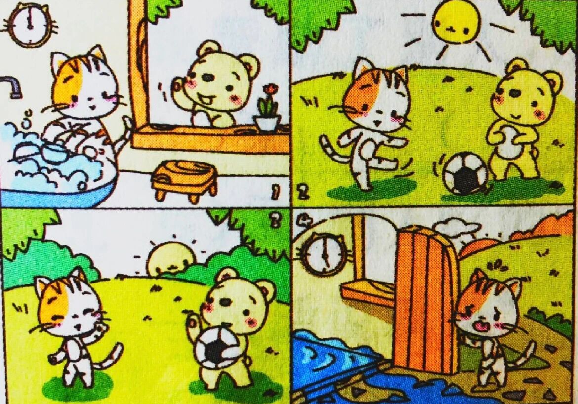 粗心的小猫看图写话
