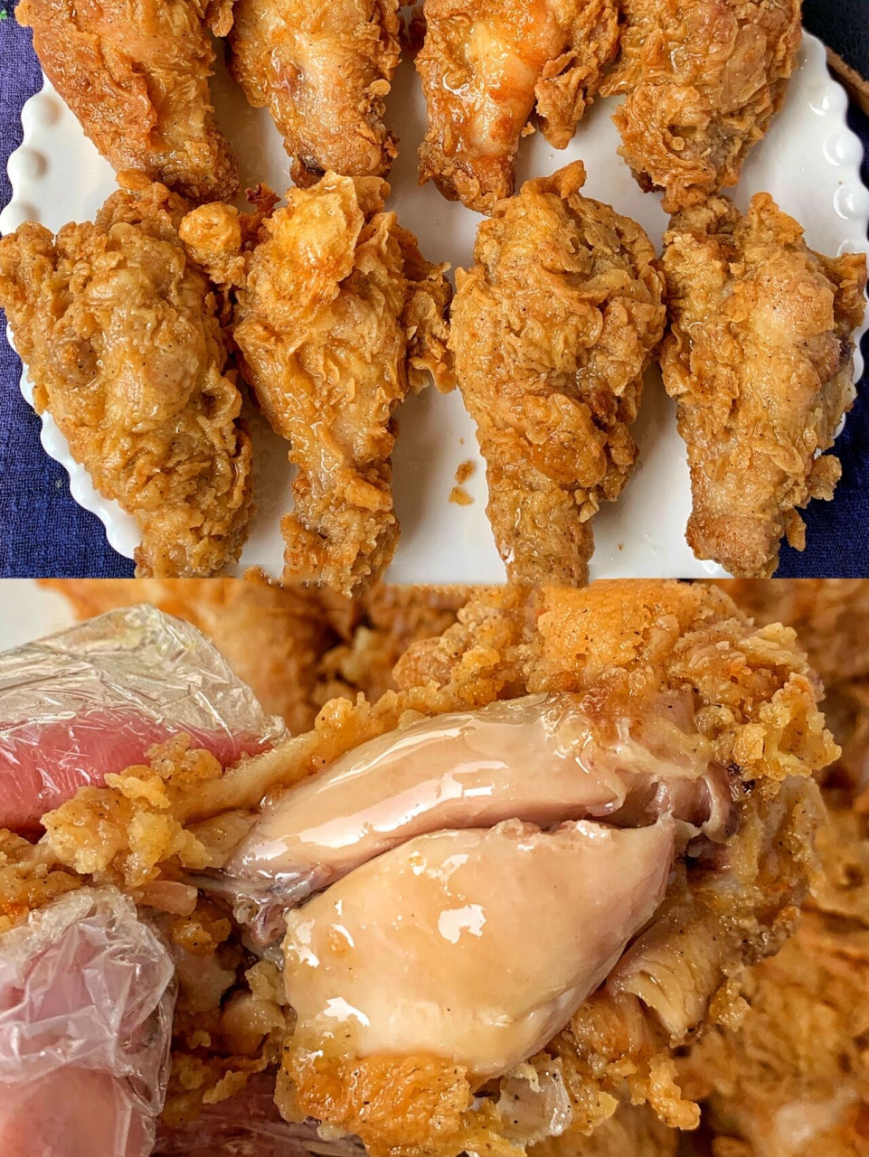 一口爆汁7515外酥里嫩 椒盐蒜香炸翅根 椒盐蒜香炸翅根:大家好