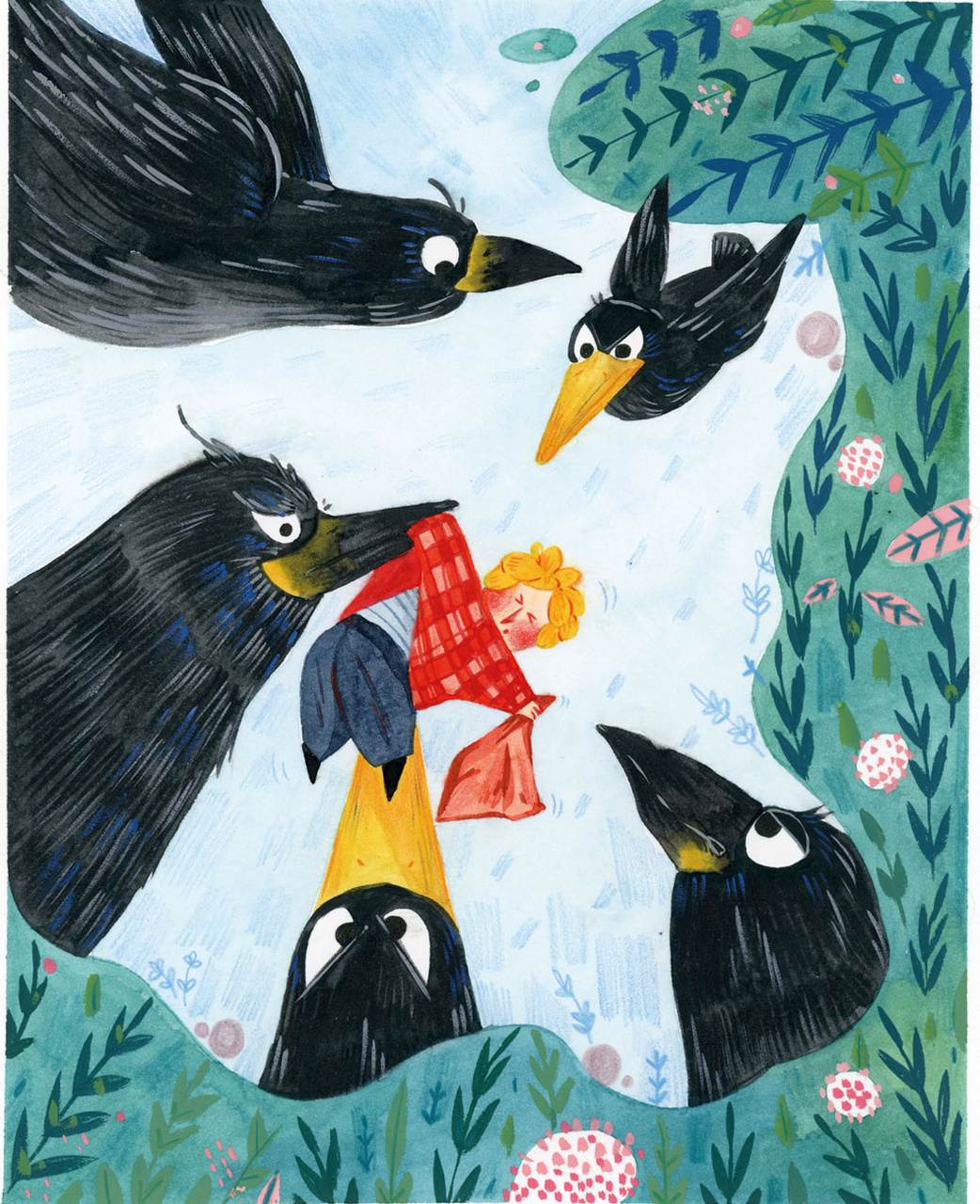 原创插画|《尼尔斯骑鹅旅行记》 912017 7315水彩手绘