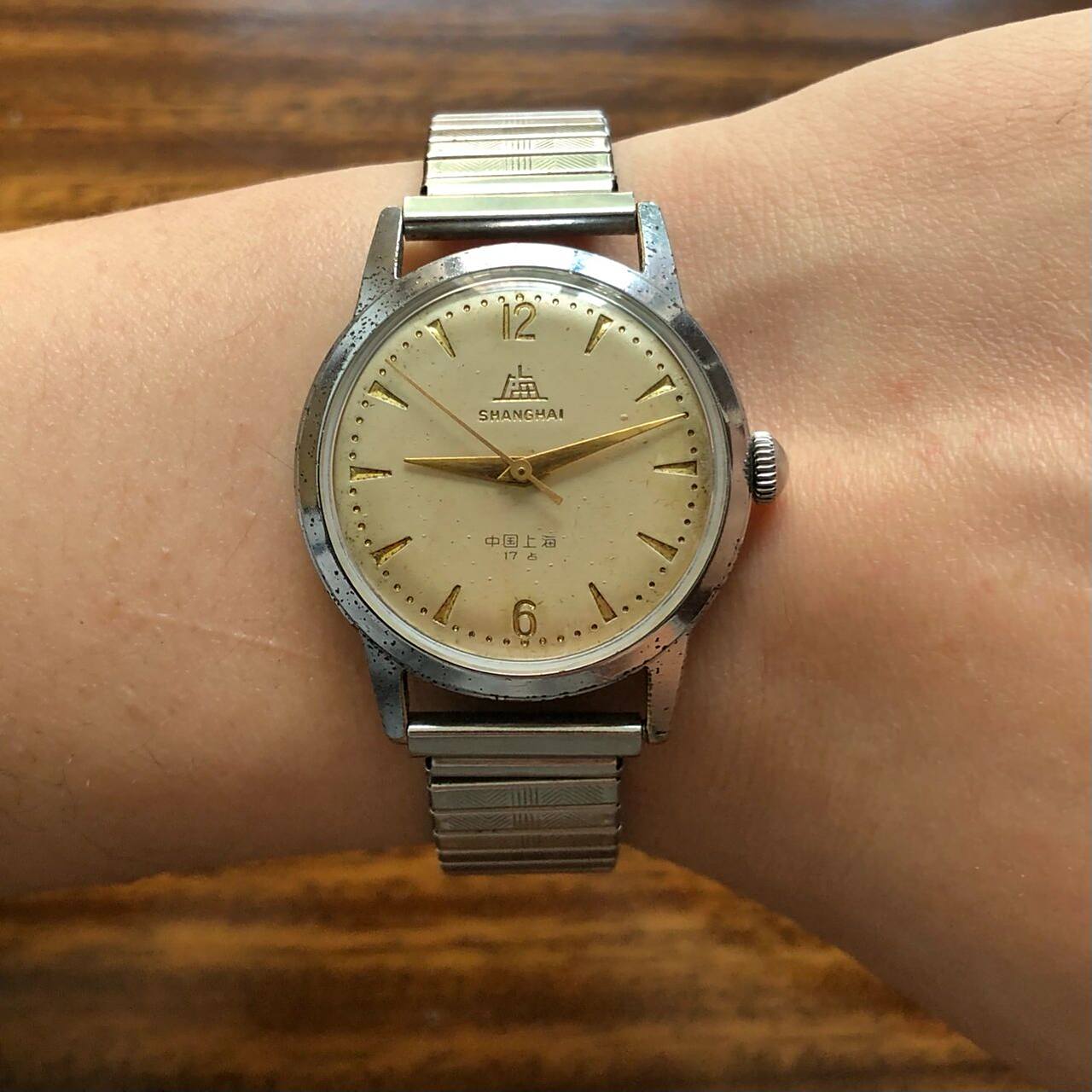 老上海手表a-581 1961年制造,早期凹刻度盘面,最经典的581款式