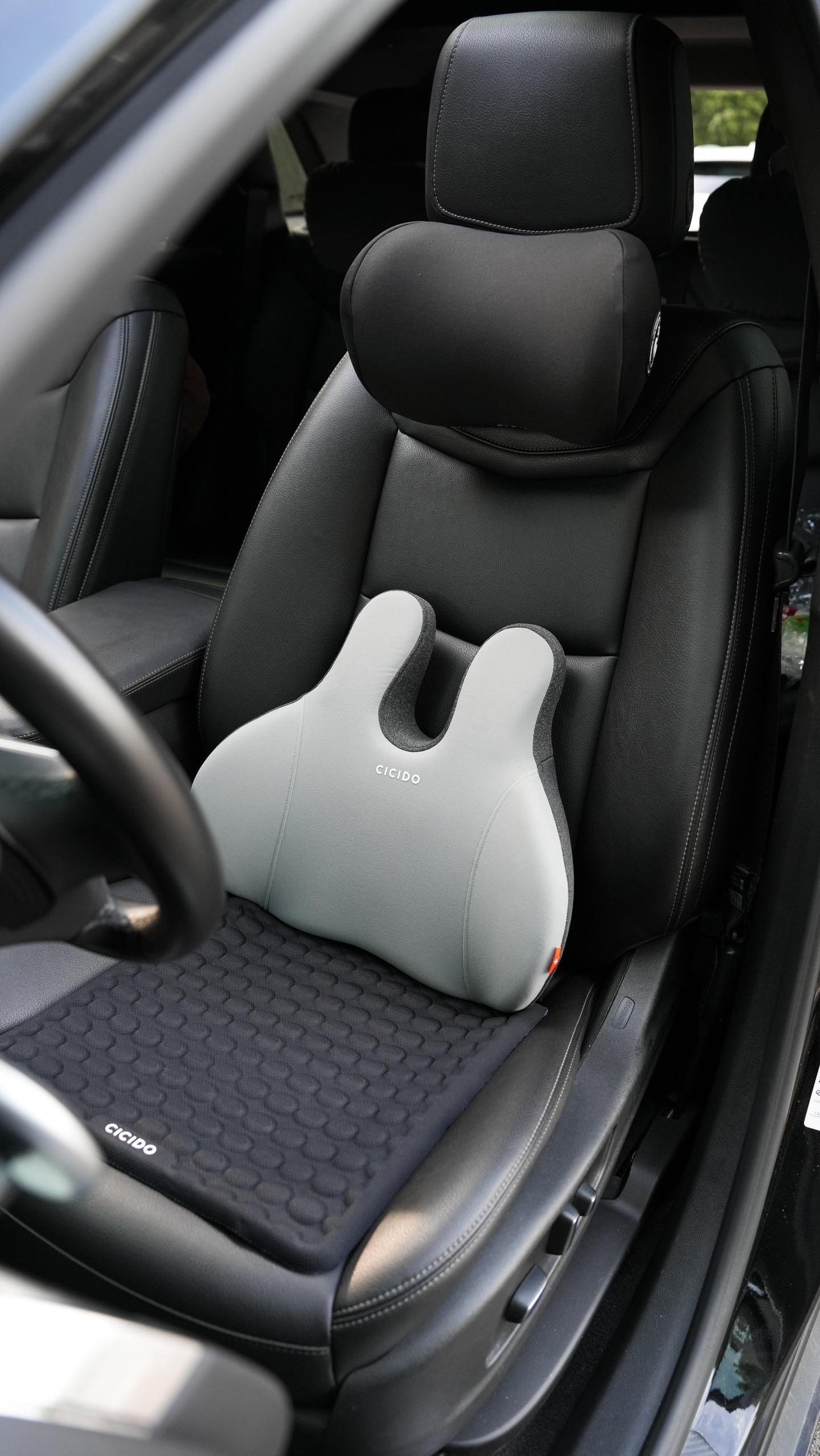 cicido家的车品真的可以放心入,头枕,兔子腰靠加上夏季凉垫,让开车