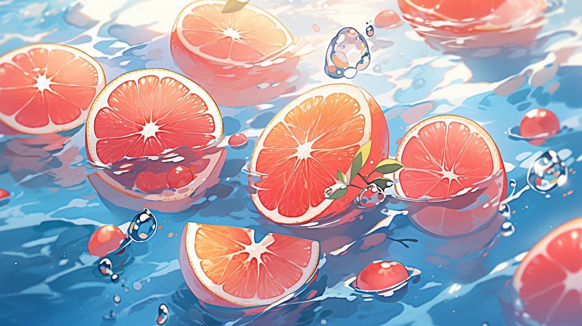 西柚壁纸|鲜甜可口|夏日清凉壁纸